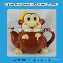Hochwertige Affe Design Keramik Teekanne